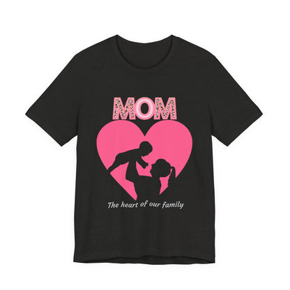 Mom Heart Unisex Tee | Gift for Mom, Mother's Day Shirt, Family Love T-Shirt, Heartwarming Apparel, Cute Mom Gift