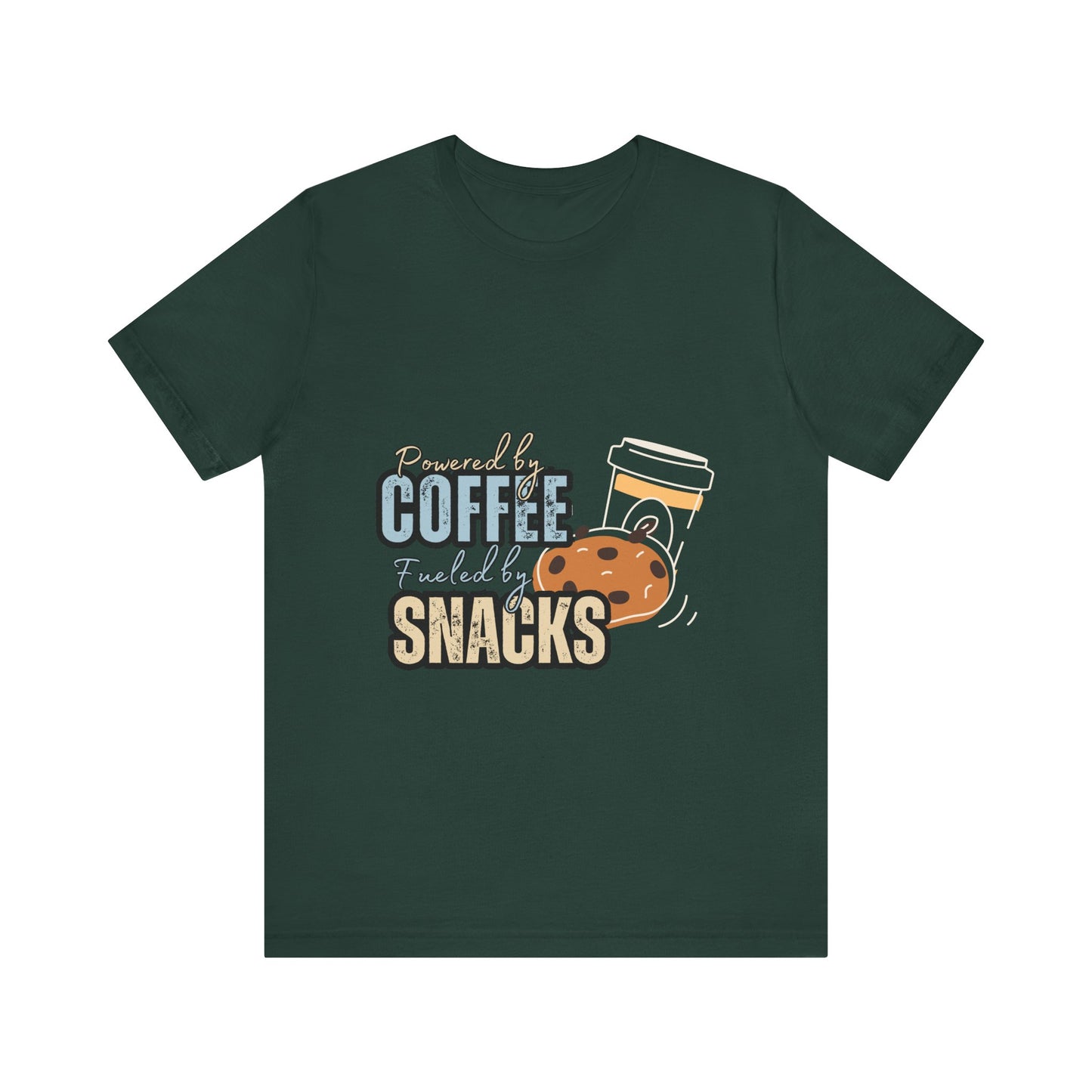 Coffee & Snacks Unisex Tee | Fun Graphic Shirt | Perfect for Coffee Lovers | Kitchen Gift | Foodie Apparel