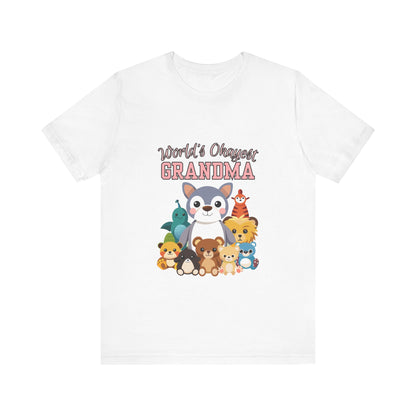 World's Okayest Grandma Tee, Cute Grandma Shirt, Animal Lover Gift, Funny Gift for Grandparents, Mother's Day Gift
