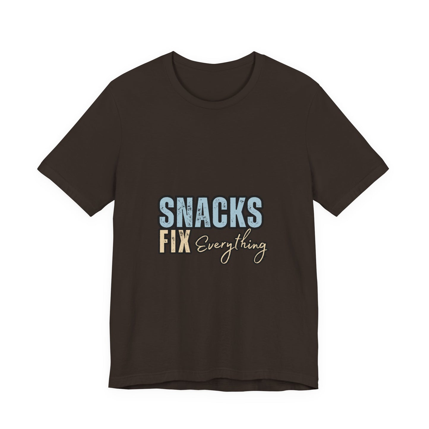 Funny Snack-Themed Unisex Tee, Ideal Gift for Food Lovers, Perfect for Casual Wear, Parties, or Movie Nights