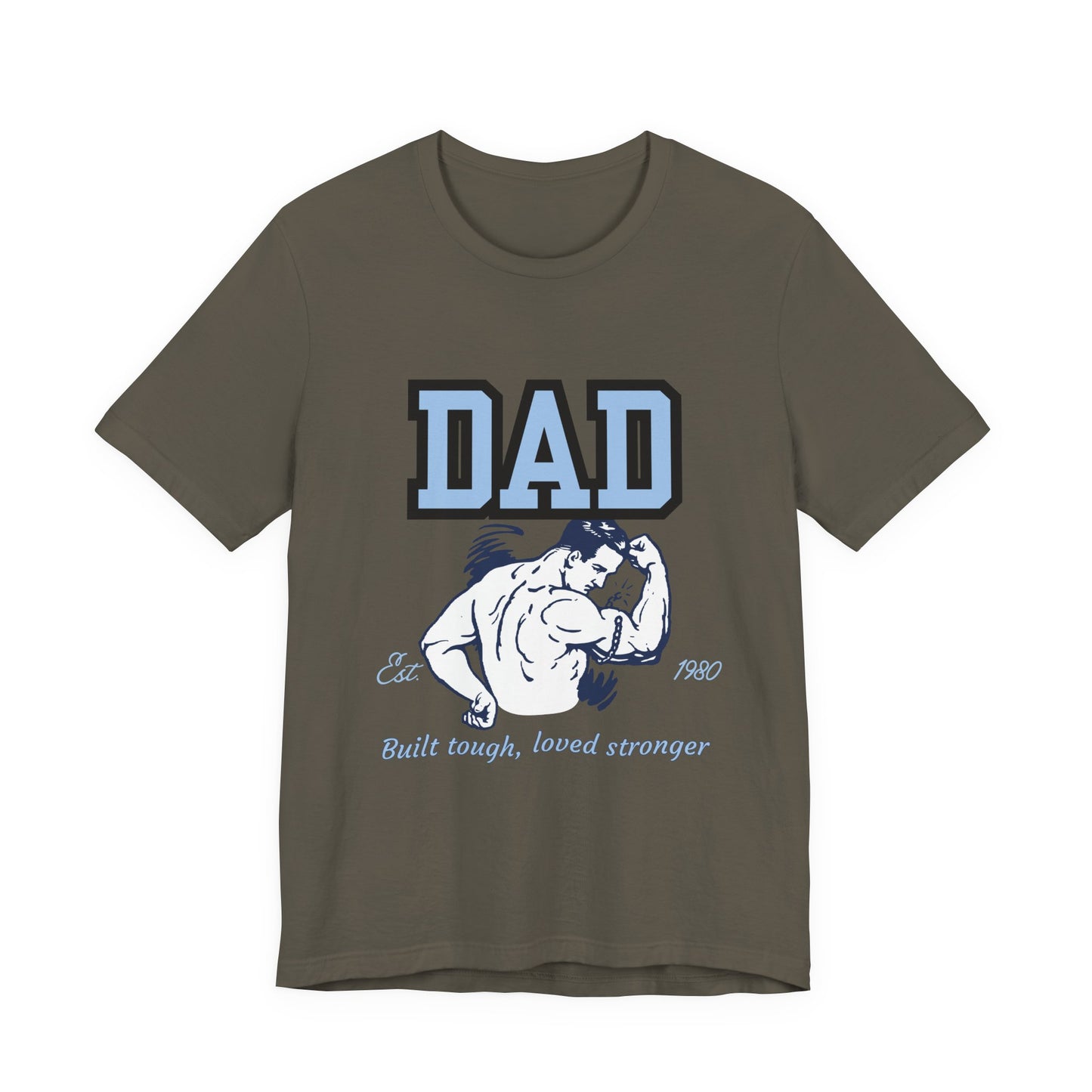 DAD Strong Unisex Jersey Tee, Father's Day Gift, Dad Humor Shirt, Comfortable Casual Top, Birthday Gift Tee, Everyday Wear