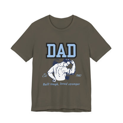 DAD Strong Unisex Jersey Tee, Father's Day Gift, Dad Humor Shirt, Comfortable Casual Top, Birthday Gift Tee, Everyday Wear