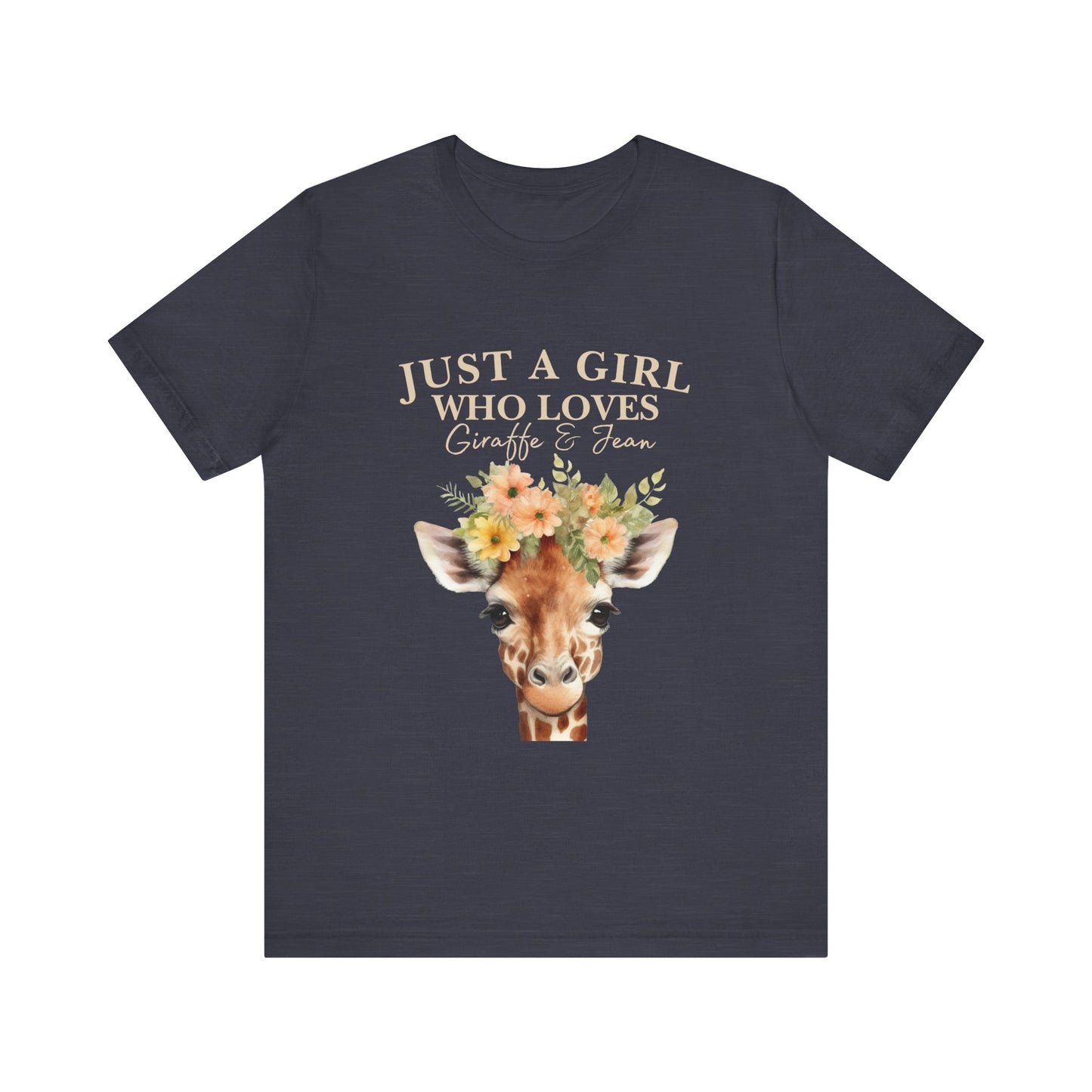 Just a Girl Who Loves Giraffes Tee, Cute Animal Lover Gift, Summer Casual Fashion, Birthday Tee, Nature Enthusiast Shirt