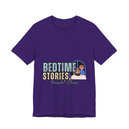 Bedtime Stories Unisex Tee, Cozy Sleep Shirt, Gift for Parents, Family Storytime T-shirt, Book Lovers Apparel