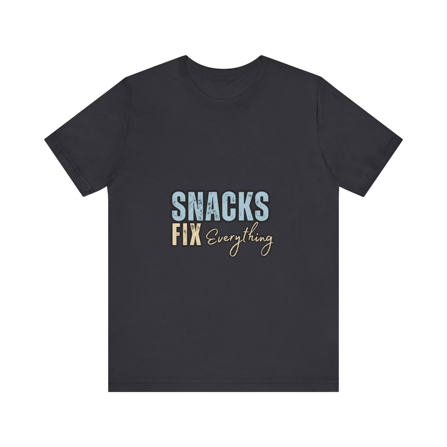 Funny Snack-Themed Unisex Tee, Ideal Gift for Food Lovers, Perfect for Casual Wear, Parties, or Movie Nights