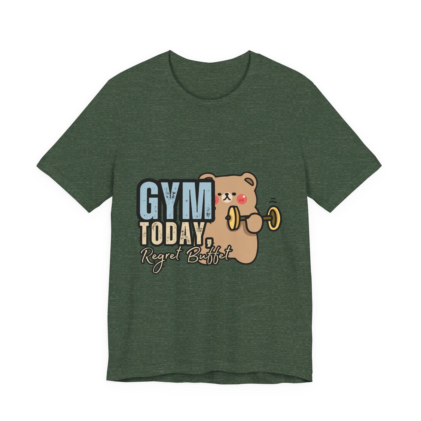 Adorable Gym Bear Unisex Tee - Perfect for Fitness Lovers, Cute Workout Shirt, Gift for Exercise Enthusiasts, Casual Wear, Fun Gym Apparel