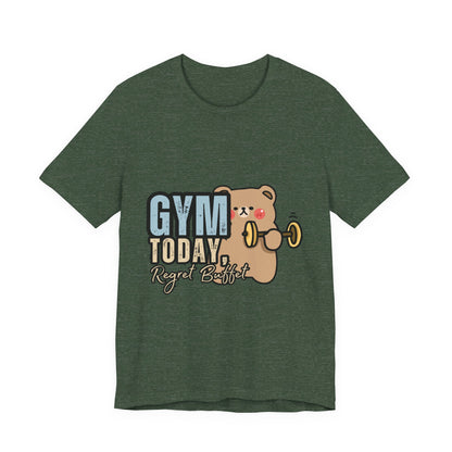 Adorable Gym Bear Unisex Tee - Perfect for Fitness Lovers, Cute Workout Shirt, Gift for Exercise Enthusiasts, Casual Wear, Fun Gym Apparel