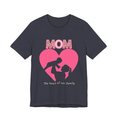 Mom Heart Unisex Tee | Gift for Mom, Mother's Day Shirt, Family Love T-Shirt, Heartwarming Apparel, Cute Mom Gift