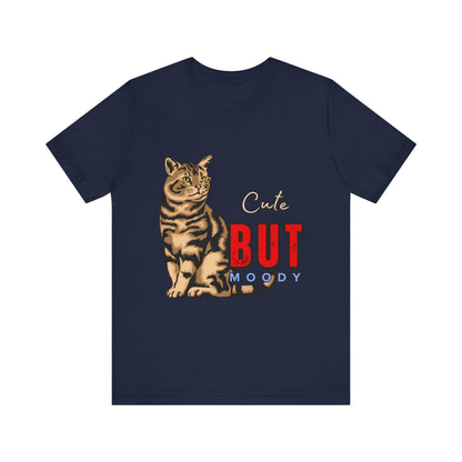 Cute But Moody Cat Tee - Unisex Jersey T-Shirt for Cat Lovers, Funny Pet Shirt, Gift for Cat Owners, Birthday or Holiday Apparel, [...]