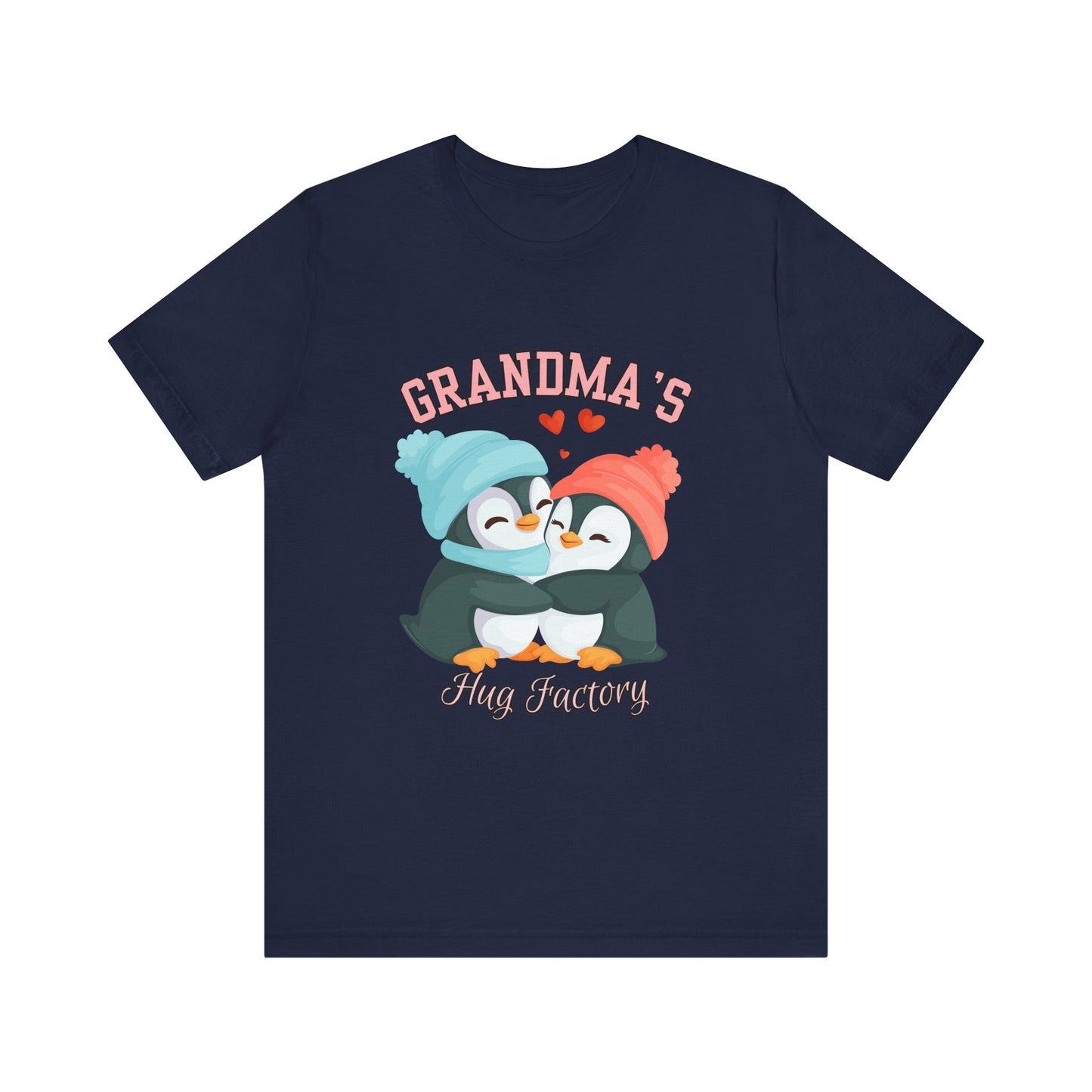 Grandma's Hug Factory T-Shirt, Cute Penguin Tee, Gift for Grandma, Family Reunion Shirt, Mother's Day Gift, Cozy Casual Wear