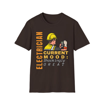 Electrician Mood T-Shirt - Perfect for Birthdays, Celebrations, Gifts for Electricians, Workwear, Casual Wear