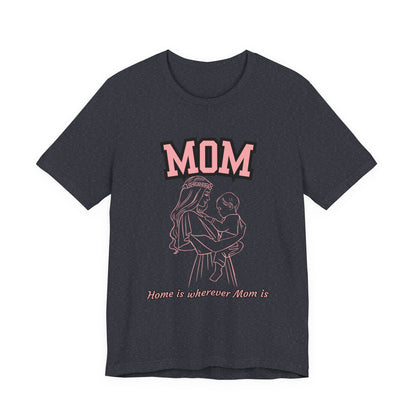 Mom Love Unisex Jersey Tee, Cute Gift for Mom, Mother’s Day Shirt, Casual Family Tee, Soft Cotton Top