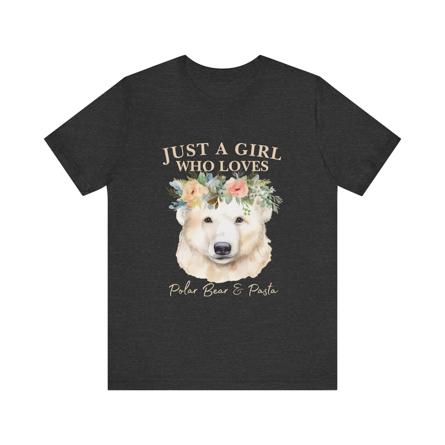 Just a Girl Who Loves Polar Bears Tee, Cute Animal Lover Gift, Nature Tee, Casual Wear, Eco-friendly Shirt, Pet Lover Apparel