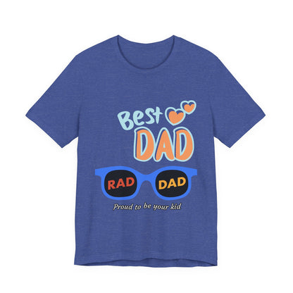 Best Dad Jersey Tee, Unisex T-Shirt, Father's Day Gift, Dad Humor Tee, Sunglasses Design Shirt, Proud to be Your Kid