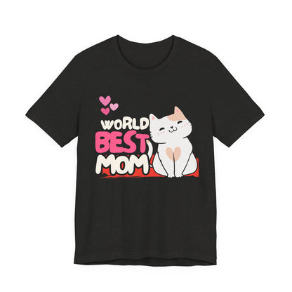 World's Best Mom Kitty Cat Tee, Unisex T-Shirt for Cat Lovers, Mother's Day Gift, Casual Wear, Kids and Moms Matching Shirts, Cute Pet Lover [...]