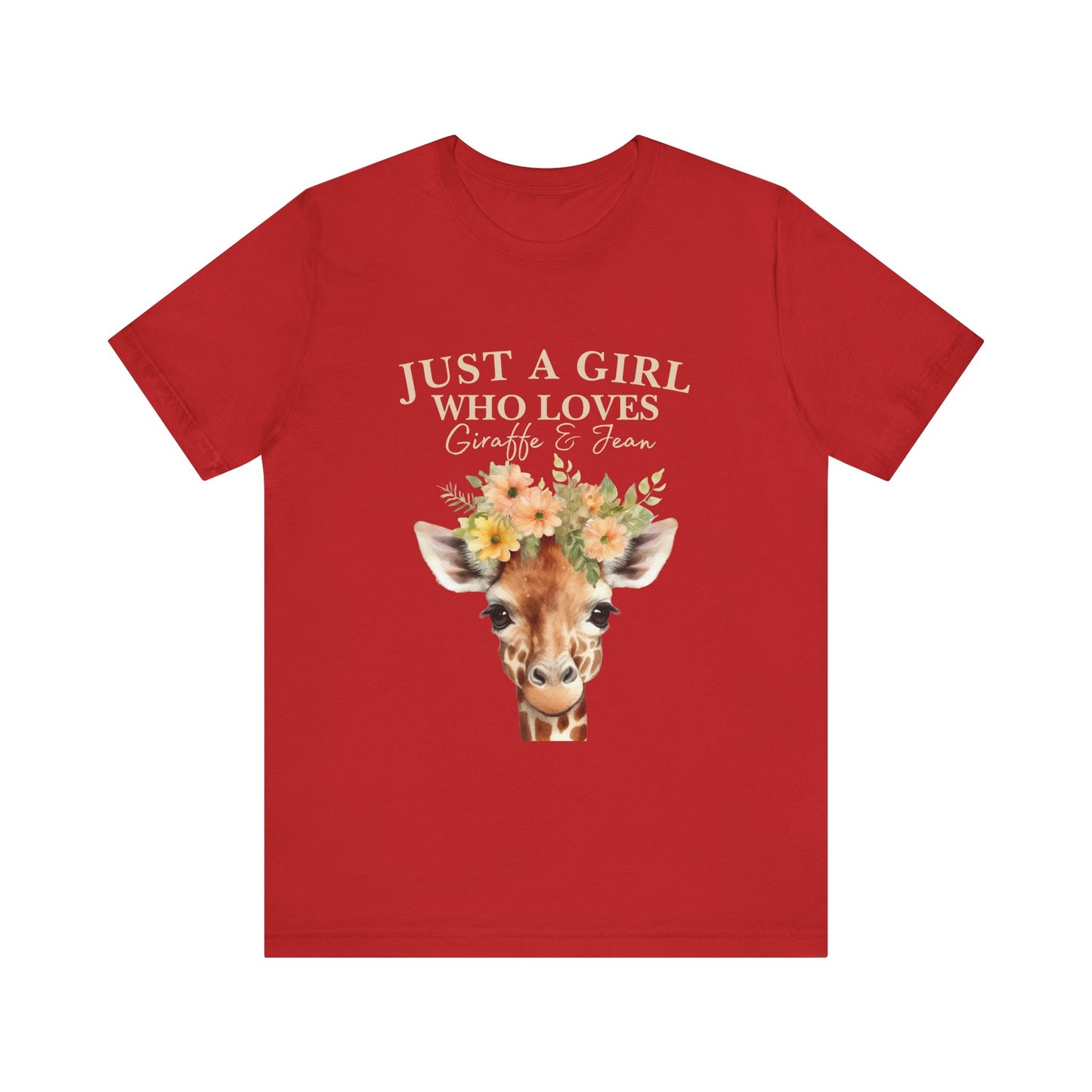 Just a Girl Who Loves Giraffes Tee, Cute Animal Lover Gift, Summer Casual Fashion, Birthday Tee, Nature Enthusiast Shirt