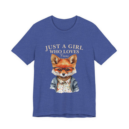Cute Fox Graphic Tee for Animal Lovers, Fun Gift for Girls, Nature Lover Shirt, Animal Themed Apparel, Perfect for Casual Outings