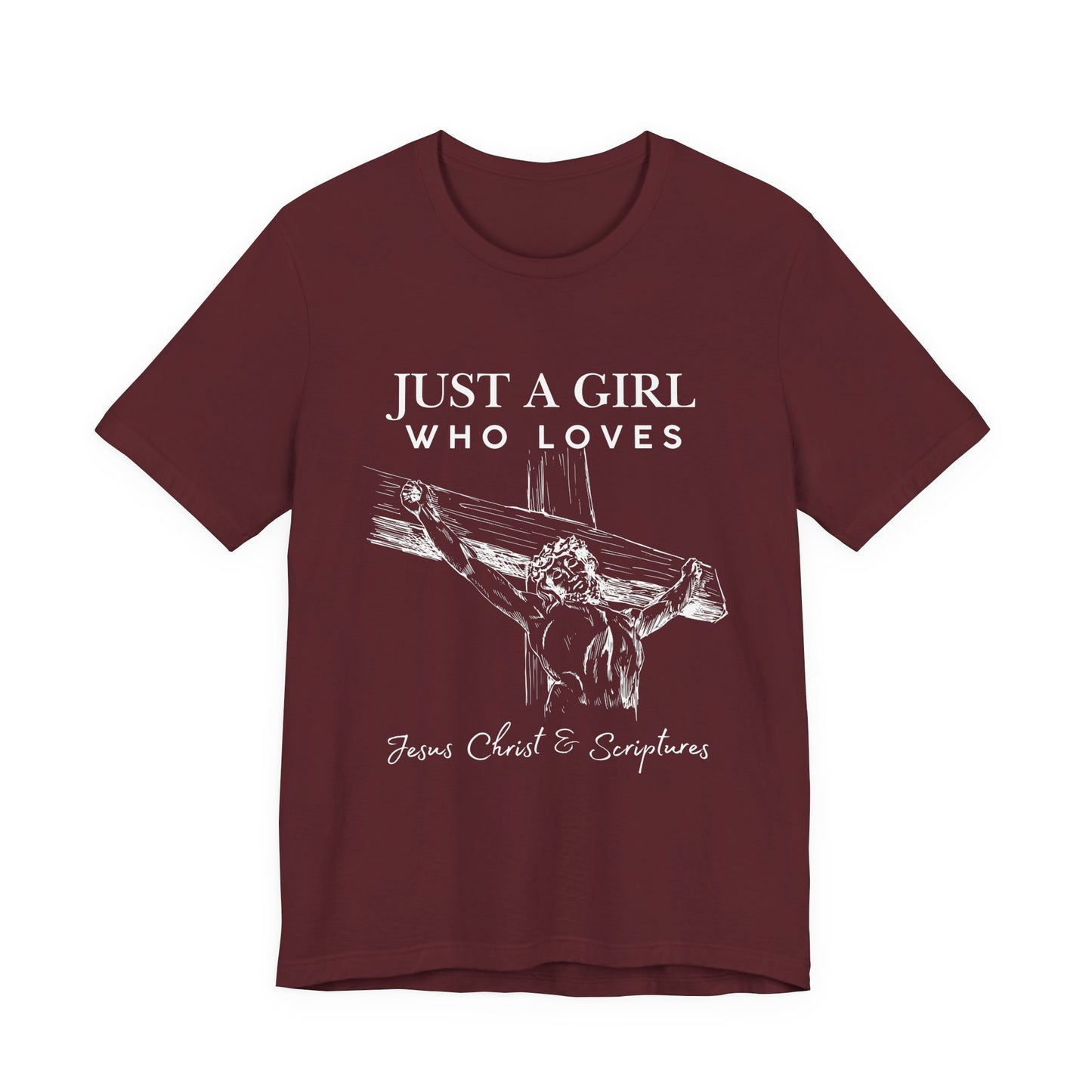 Just a Girl Who Loves Jesus Tee, Christian T-Shirt, Faith-Based Apparel, Inspirational Gift, Religious Fashion
