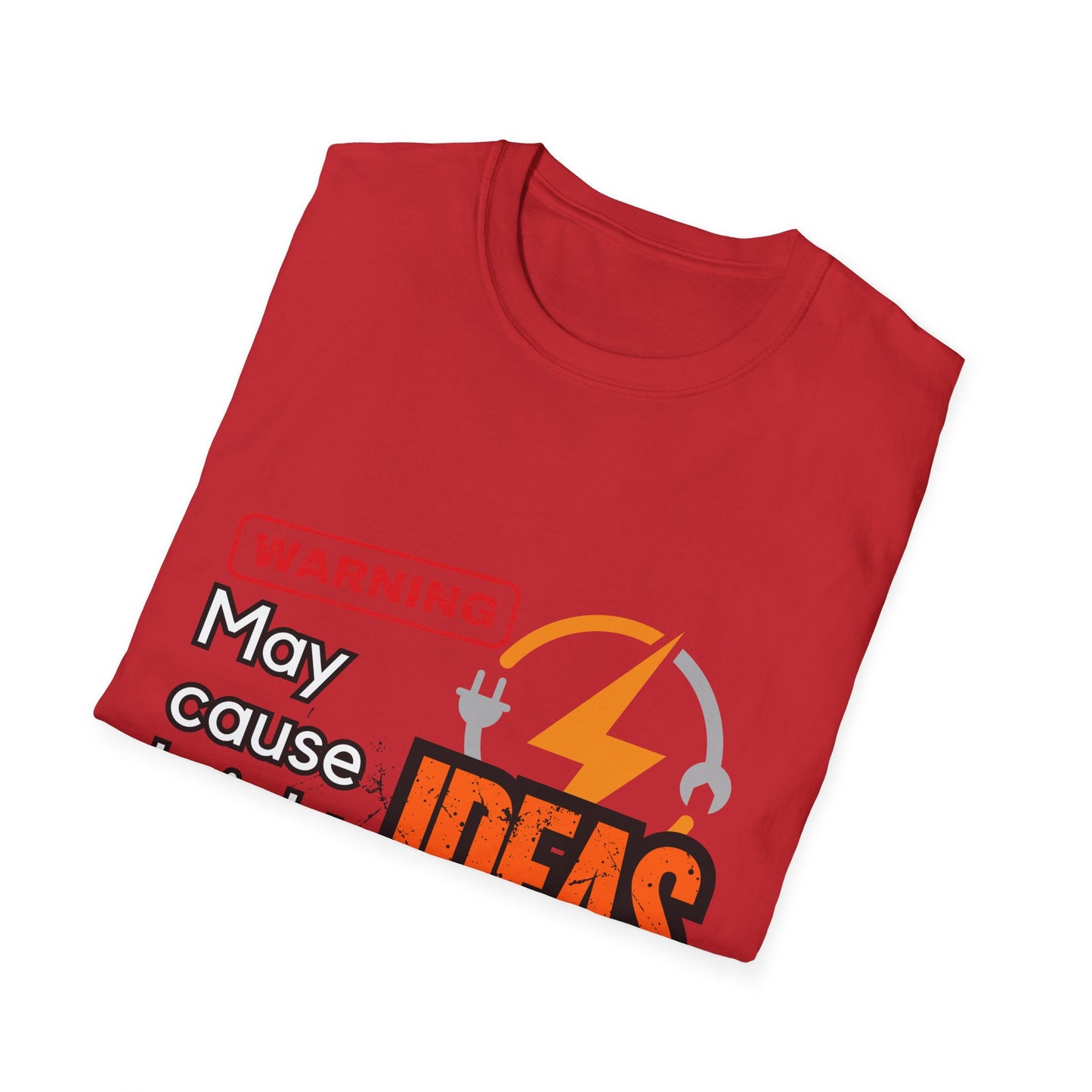Electrian Warning T-Shirt - May Cause Bright Ideas, Funny Tee, Gift for Creatives, Unisex Apparel, Ideal for Birthdays