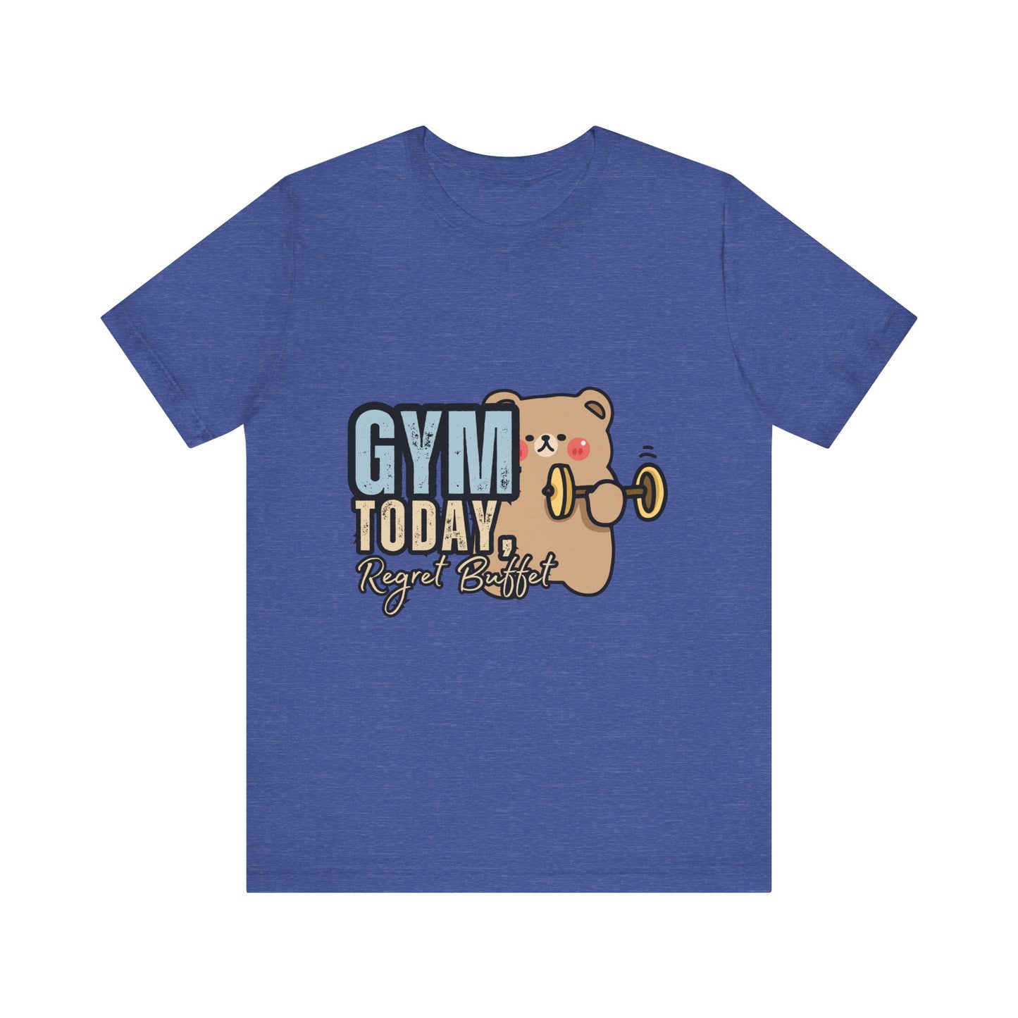 Adorable Gym Bear Unisex Tee - Perfect for Fitness Lovers, Cute Workout Shirt, Gift for Exercise Enthusiasts, Casual Wear, Fun Gym Apparel