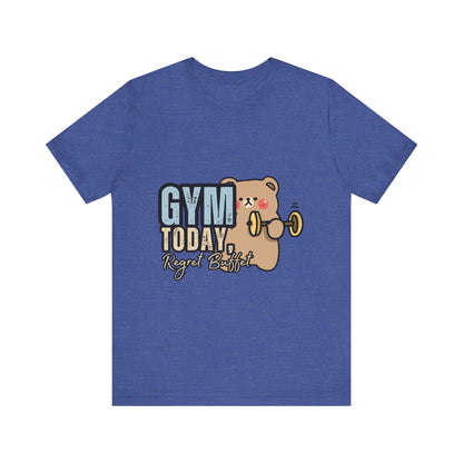 Adorable Gym Bear Unisex Tee - Perfect for Fitness Lovers, Cute Workout Shirt, Gift for Exercise Enthusiasts, Casual Wear, Fun Gym Apparel