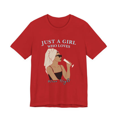 Chic Wine Lover Tee | Just A Girl Who Loves Wine Night Shirt, Gift for Wine Enthusiasts, Relaxation Outfit, Perfect for Parties, Girls [...]