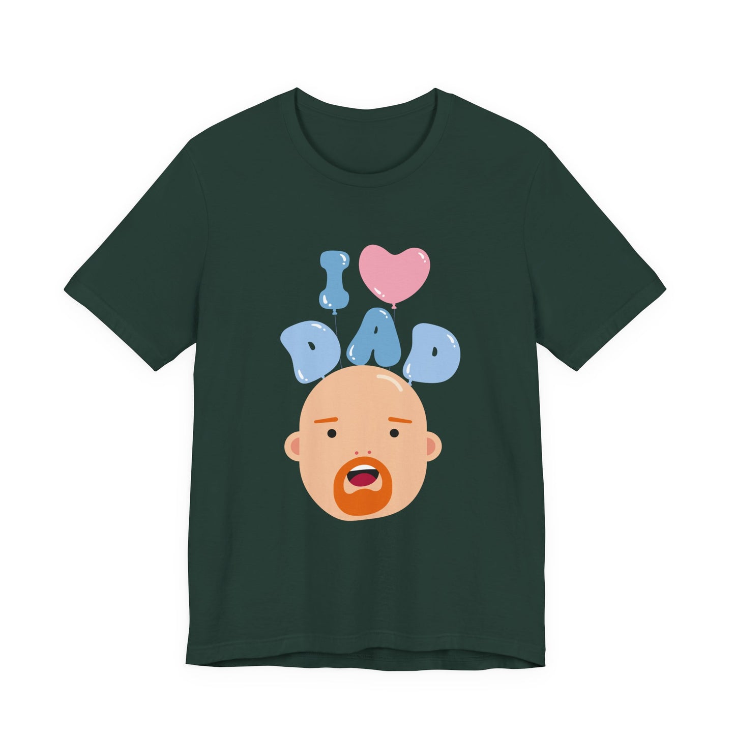 I Love Dad Tee - Perfect Gift for Father's Day, Dad's Birthday, Family Gatherings, Casual Wear, Unisex Jersey Short Sleeve Shirt