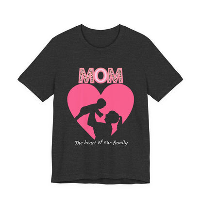 Mom Heart Unisex Tee | Gift for Mom, Mother's Day Shirt, Family Love T-Shirt, Heartwarming Apparel, Cute Mom Gift