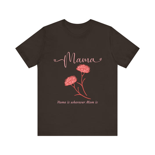 Mama Floral Short Sleeve Tee, Mother's Day Gift, Family Shirt, Casual Wear, Parent Gift, Spring Fashion