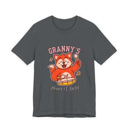 Granny's Heart of Gold Tee, Cute Graphic T-Shirt, Gift for Grandma, Casual Wear, Family Celebration Shirt