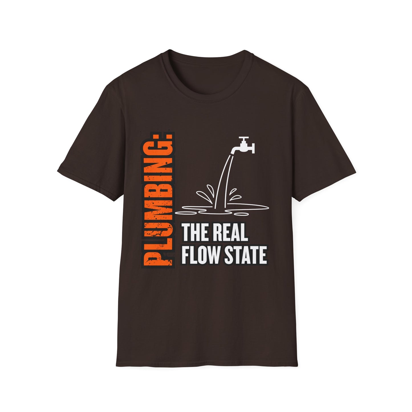 Plumbing Flow State Tee, Unisex Softstyle T-Shirt, Casual Workwear, Gift for Plumbers, Home Improvement Enthusiasts