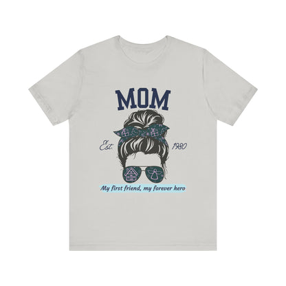 Mom Life Unisex Tee - Est. 1980, Gift for New Moms, Birthday Gift, Casual Wear, Mother's Day Shirt, Trendy Graphic T-Shirt
