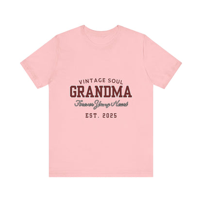 Vintage Soul Grandma Tee - Forever Young Heart, Birthday Gift, Family Reunion, Mothers Day Gift, Cute Grandma Shirt