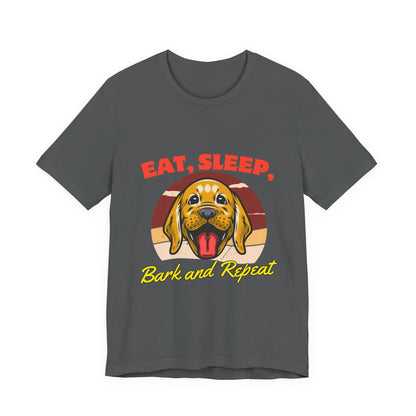 Dog Lover's Eat, Sleep, Bark Tee | Funny Pet T-Shirt, Gift for Dog Owners, Cute Canine Apparel, Dog Mom Shirt, Animal Lover Tops