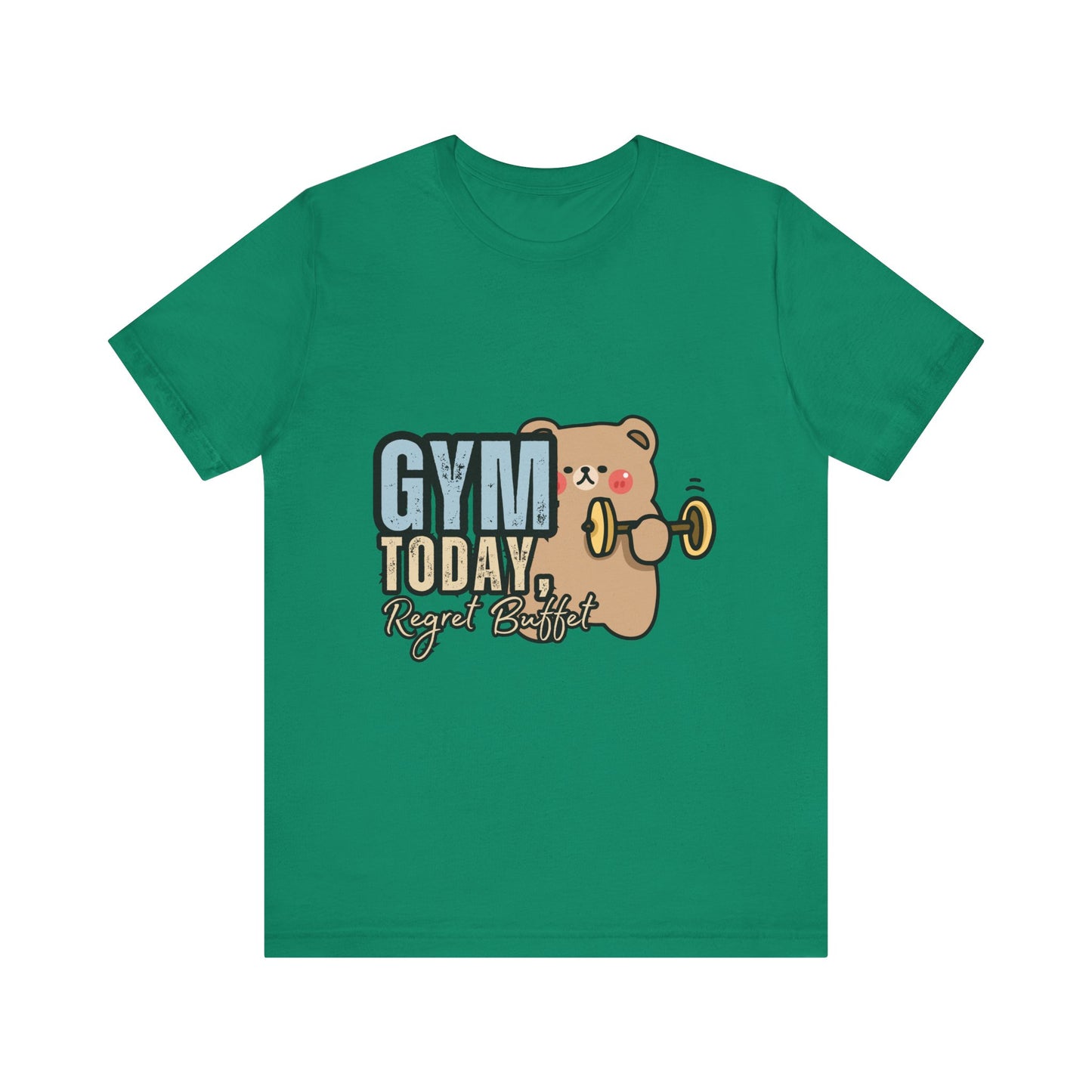 Adorable Gym Bear Unisex Tee - Perfect for Fitness Lovers, Cute Workout Shirt, Gift for Exercise Enthusiasts, Casual Wear, Fun Gym Apparel