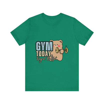 Adorable Gym Bear Unisex Tee - Perfect for Fitness Lovers, Cute Workout Shirt, Gift for Exercise Enthusiasts, Casual Wear, Fun Gym Apparel