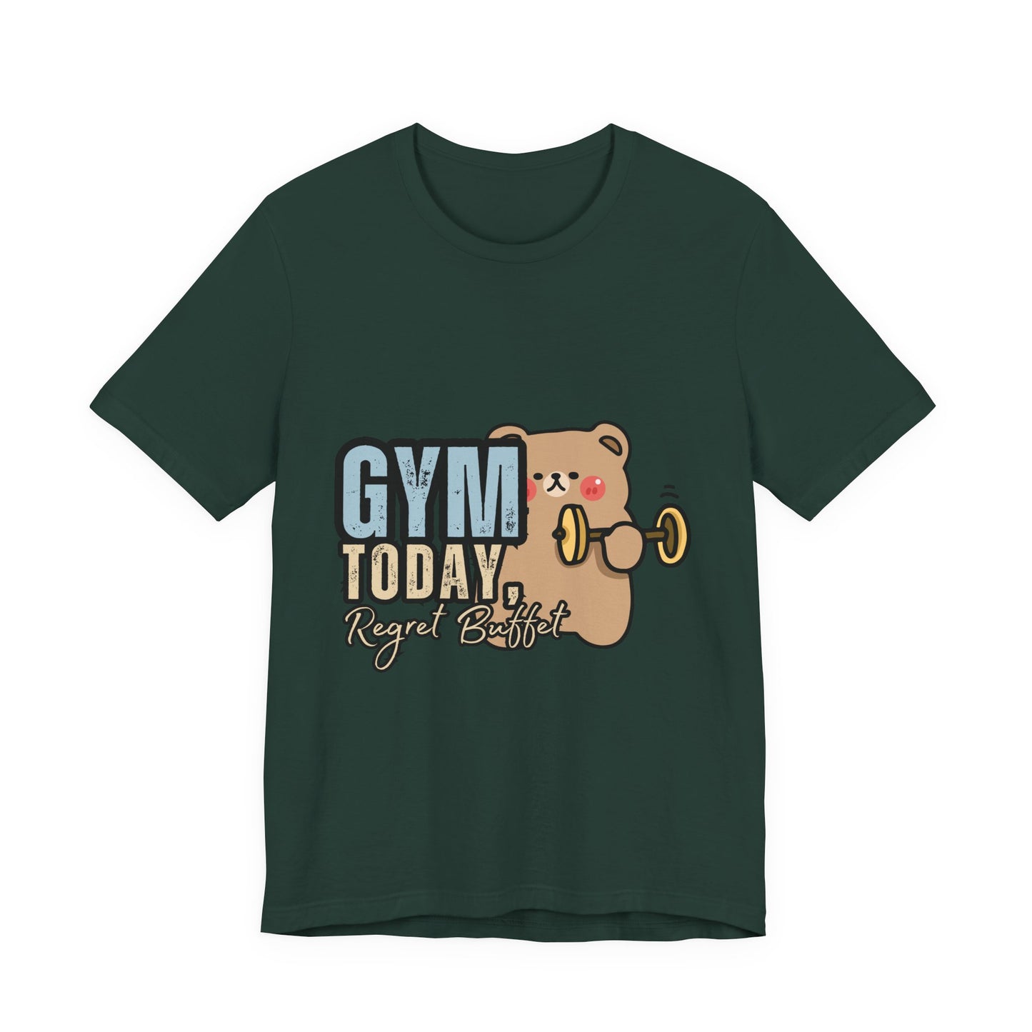 Adorable Gym Bear Unisex Tee - Perfect for Fitness Lovers, Cute Workout Shirt, Gift for Exercise Enthusiasts, Casual Wear, Fun Gym Apparel