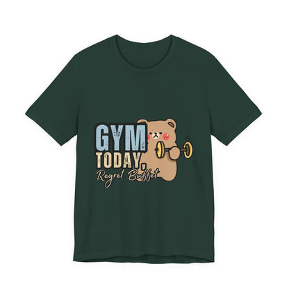 Adorable Gym Bear Unisex Tee - Perfect for Fitness Lovers, Cute Workout Shirt, Gift for Exercise Enthusiasts, Casual Wear, Fun Gym Apparel