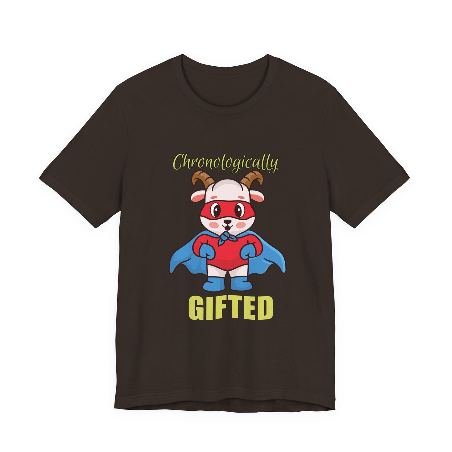 Chronologically Gifted Superhero Tee, Fun T-Shirt for Kids, Birthday Gift, Unisex Short Sleeve, Comfortable Casual Wear, Cute Pet [...]