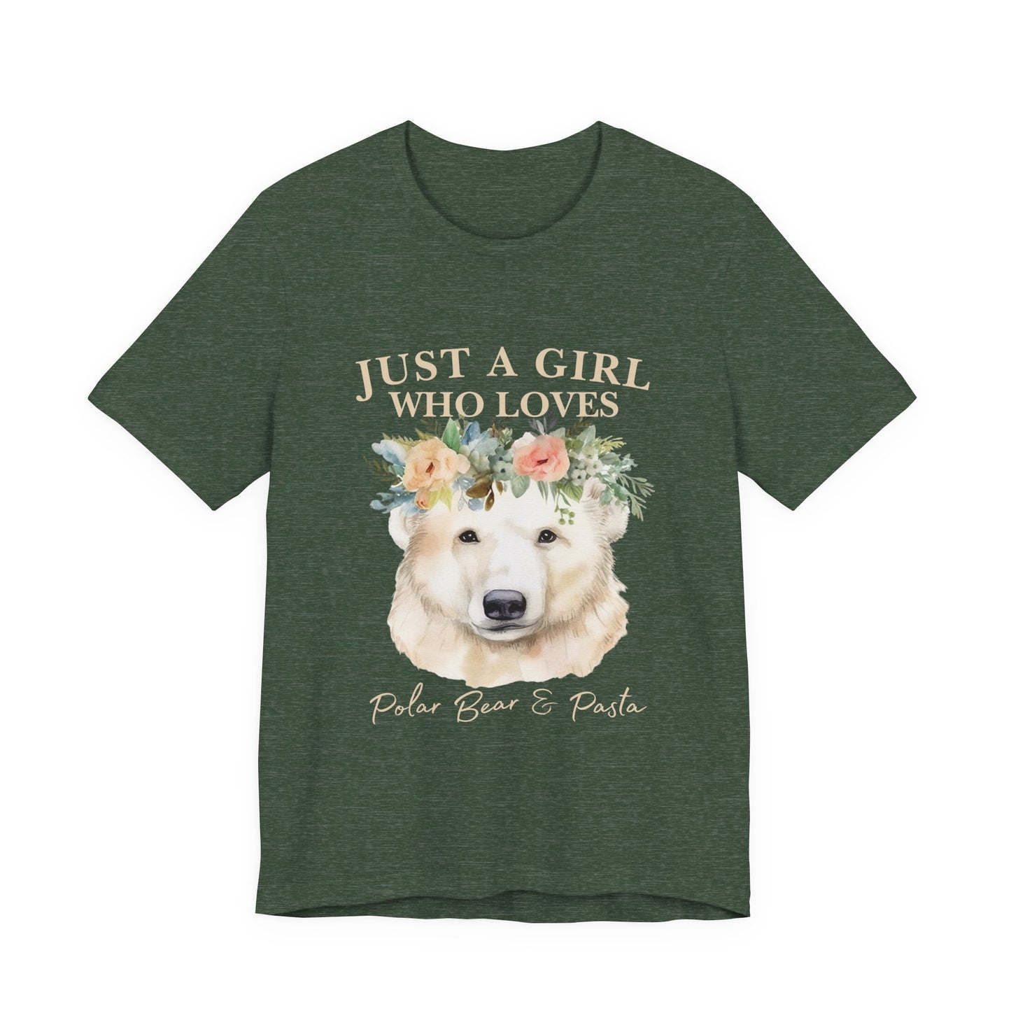 Just a Girl Who Loves Polar Bears Tee, Cute Animal Lover Gift, Nature Tee, Casual Wear, Eco-friendly Shirt, Pet Lover Apparel