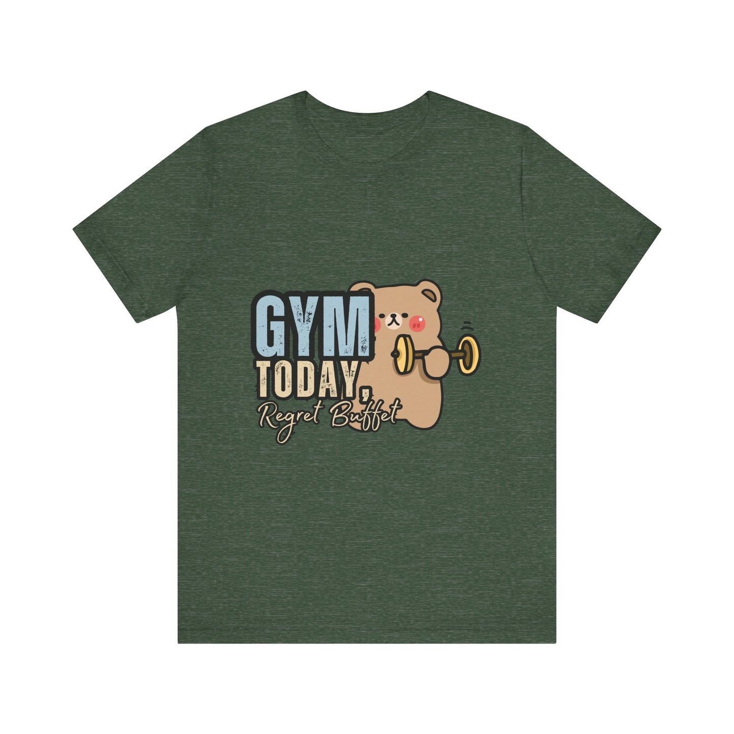 Adorable Gym Bear Unisex Tee - Perfect for Fitness Lovers, Cute Workout Shirt, Gift for Exercise Enthusiasts, Casual Wear, Fun Gym Apparel