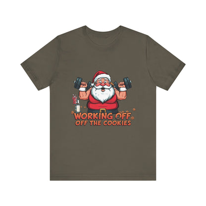Unisex Tee Santa Funny Cookies Design T-Shirt