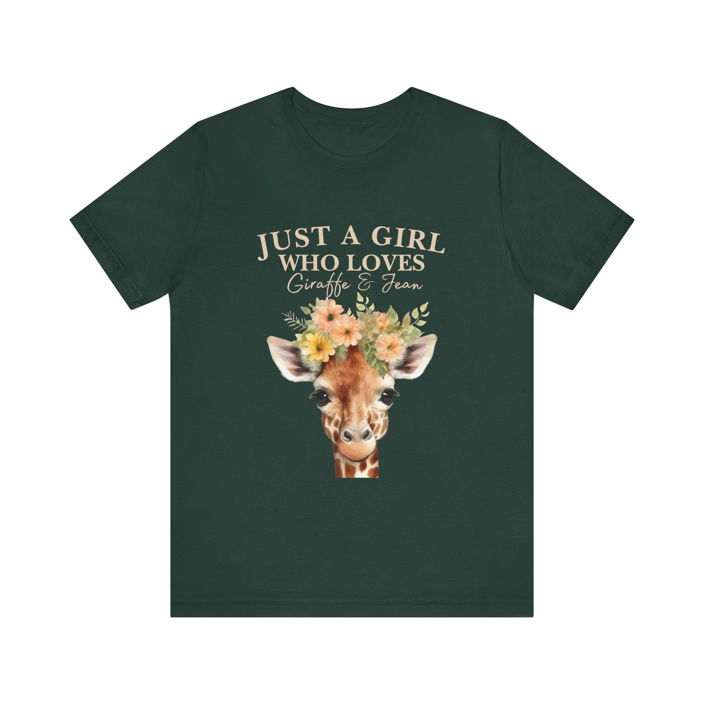 Just a Girl Who Loves Giraffes Tee, Cute Animal Lover Gift, Summer Casual Fashion, Birthday Tee, Nature Enthusiast Shirt
