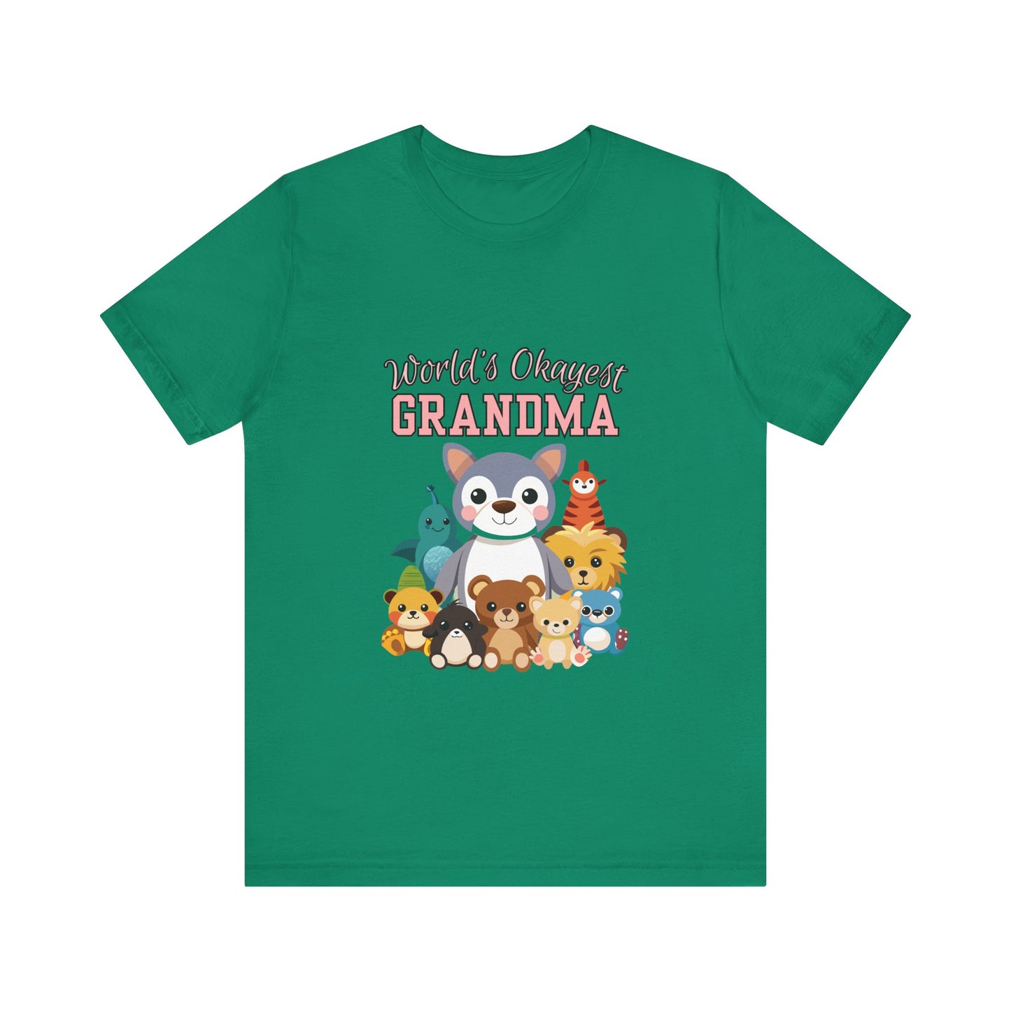 World's Okayest Grandma Tee, Cute Grandma Shirt, Animal Lover Gift, Funny Gift for Grandparents, Mother's Day Gift