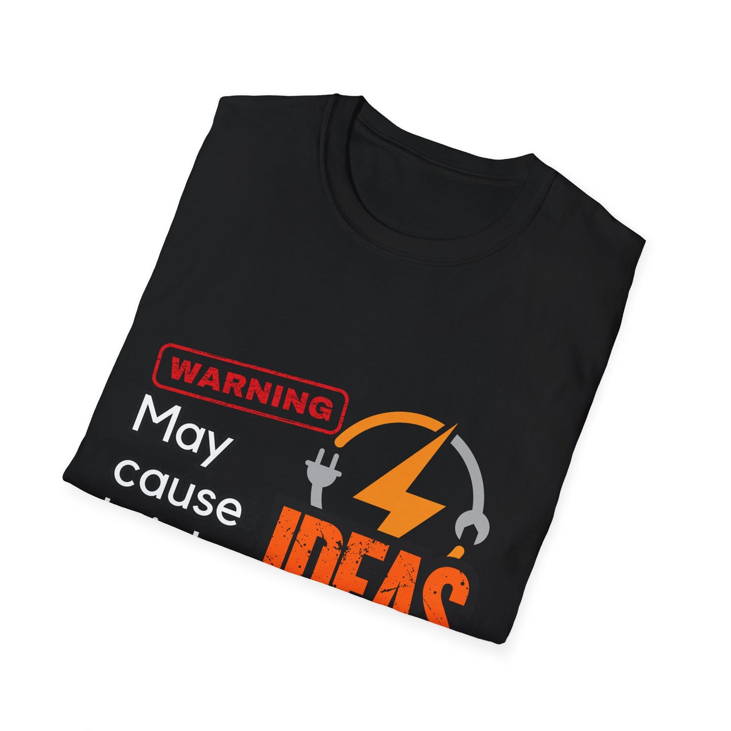 Electrian Warning T-Shirt - May Cause Bright Ideas, Funny Tee, Gift for Creatives, Unisex Apparel, Ideal for Birthdays