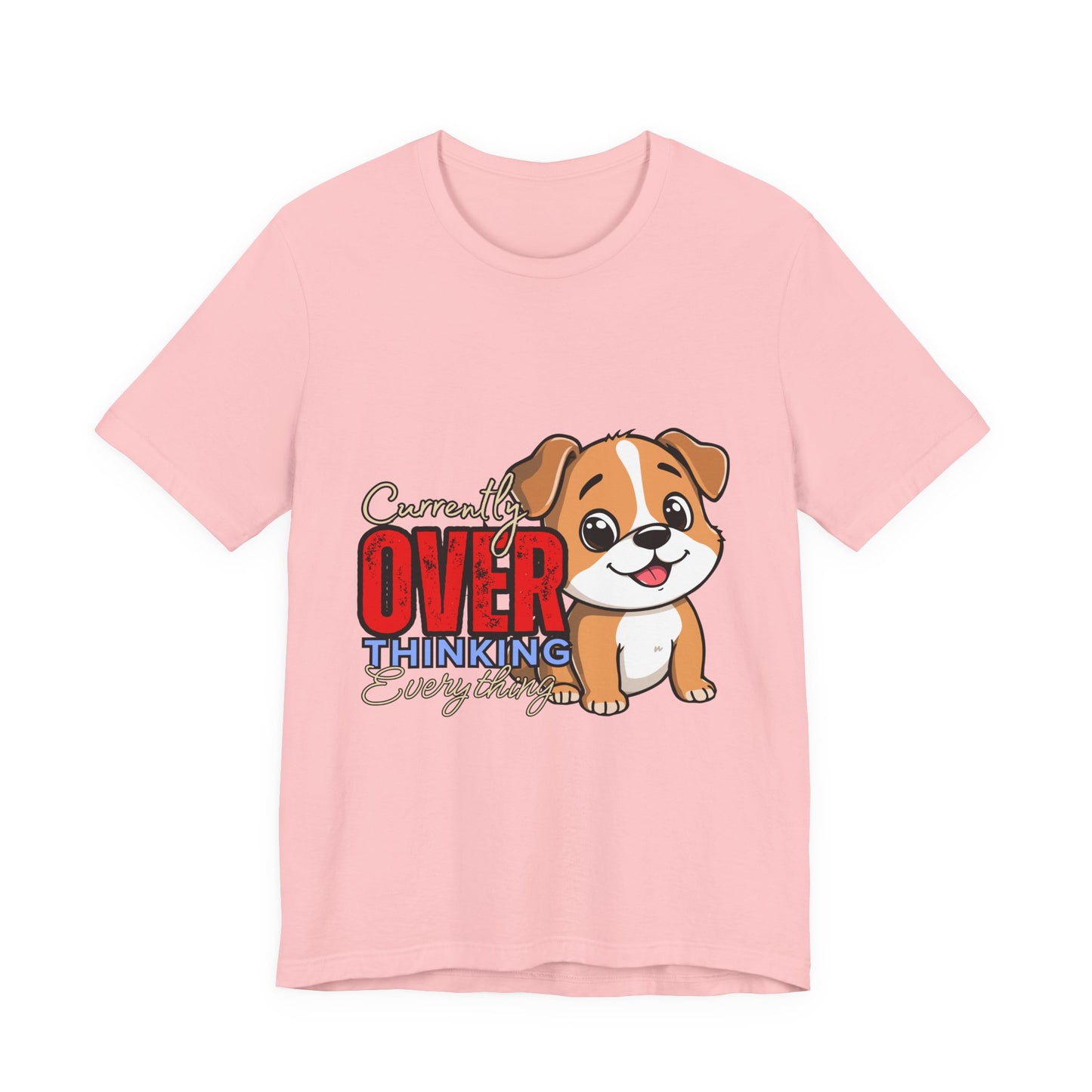 Cute Dog Thinking Unisex Tee, Perfect Gift for Dog Lovers, Funny Animal Shirt, Casual Wear, Pet Appreciation