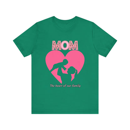 Mom Heart Unisex Tee | Gift for Mom, Mother's Day Shirt, Family Love T-Shirt, Heartwarming Apparel, Cute Mom Gift