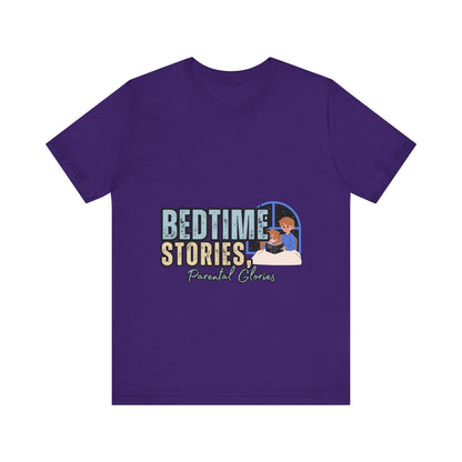 Bedtime Stories Unisex Tee, Cozy Sleep Shirt, Gift for Parents, Family Storytime T-shirt, Book Lovers Apparel