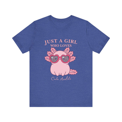 Cute Axolotl Tee for Girls, Just a Girl Who Loves, Unisex Jersey T-Shirt, Animal Lover Gift, Casual Summer Shirt, Adorable Graphic [...]