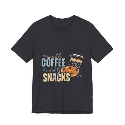 Coffee & Snacks Unisex Tee | Fun Graphic Shirt | Perfect for Coffee Lovers | Kitchen Gift | Foodie Apparel